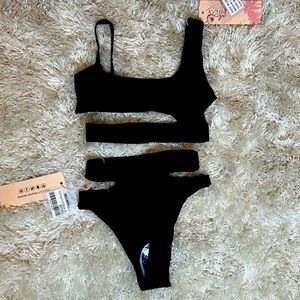 COPY - Oh Polly black swimsuit with cutouts